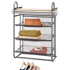 Whitmor Hanging 3 Shelf Closet Organizer Gray