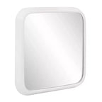 Howard Elliott Contemporary Curved Square Framed Wall Mirror White: 16.5" Modern Polyurethane, No Assembly Required