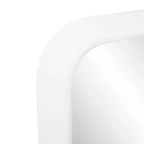 Miroir mural carré encadré blanc : 16,5 po en polyuréthane moderne, aucun assemblage requis