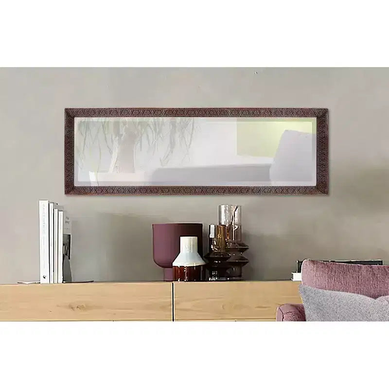 Miroir rectangulaire psyché 30x90cm avec cadre en métal fait main bronze : Décoration moderne élégante