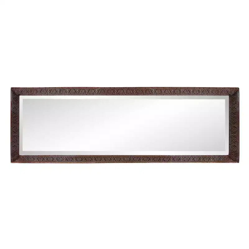 Miroir rectangulaire psyché 30x90cm avec cadre en métal fait main bronze : Décoration moderne élégante