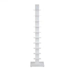 HomeRoots 60 White Metal Ten Shelf Modern Tower Bookcase