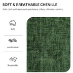 Fauteuil surdimensionné avec repose-pieds, fauteuil lounge confortable en tissu chenille, avec porte-gobelet et port USB.