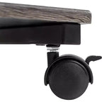 Table d'appoint rustique en frêne, en forme de C, avec rangement latéral intégré