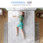 Matelas hybride de 30 cm (12 pouces), mousse rafraîchissante haute densité et ressorts ensachés individuellement, blanc/noir.