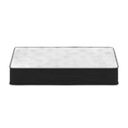 Matelas hybride de 30 cm (12 pouces), mousse rafraîchissante haute densité et ressorts ensachés individuellement, blanc/noir.