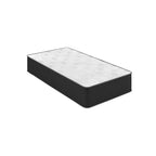 Matelas hybride de 30 cm (12 pouces), mousse rafraîchissante haute densité et ressorts ensachés individuellement, blanc/noir.