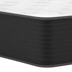 Matelas hybride de 30 cm (12 pouces), mousse rafraîchissante haute densité et ressorts ensachés individuellement, blanc/noir.