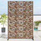 Jardinière en métal noir 72 H47W avec treillis brise-vue pour patio, jardin et balcons de café