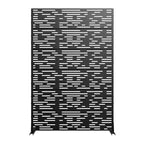 Jardinière en métal noir 72 H47W avec treillis brise-vue pour patio, jardin et balcons de café