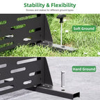 Jardinière en métal noir 72 H47W avec treillis brise-vue pour patio, jardin et balcons de café