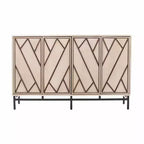 HomeRoots Champagne Deco Buffet Storage Cabinet