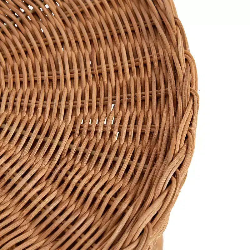 Table d'appoint en rotin de chaume