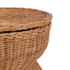 Table d'appoint en rotin de chaume