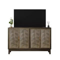 Armoire de rangement de 139,9 cm (55,12 po) de largeur avec 4 portes et étagères réglables