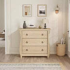 Commode à 3 tiroirs pour chambre à coucher, commode à tiroirs de 74,4 cm de haut avec rangement autonome, coffre de rangement en bois pour salon
