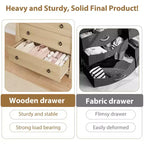 Commode à 3 tiroirs pour chambre à coucher, commode à tiroirs de 74,4 cm de haut avec rangement autonome, coffre de rangement en bois pour salon