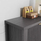 Meuble TV de 59 po pour téléviseurs jusqu'à 65 po, Centre de divertissement TV moderne du milieu du siècle avec armoires de rangement et étagères ouvertes, Meuble TV en bois pour la maison