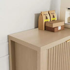 Meuble TV de 59 po pour téléviseurs jusqu'à 65 po, Centre de divertissement TV moderne du milieu du siècle avec armoires de rangement et étagères ouvertes, Meuble TV en bois pour la maison