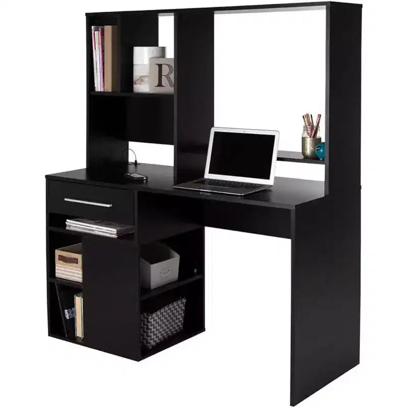 Bureau à domicile, noir pur, modèle annexe