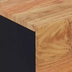 Bahut en bois d'acacia massif au charme industriel - Armoire spacieuse et plateau robuste pour la décoration intérieure