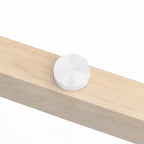Table à manger avec plateau en verre trempé et pieds en bois de chêne massif pour cuisine ou salle à manger, brun transparent, diamètre de 80 cm
