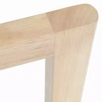 Table à manger avec plateau en verre trempé et pieds en bois de chêne massif pour cuisine ou salle à manger, brun transparent, diamètre de 80 cm