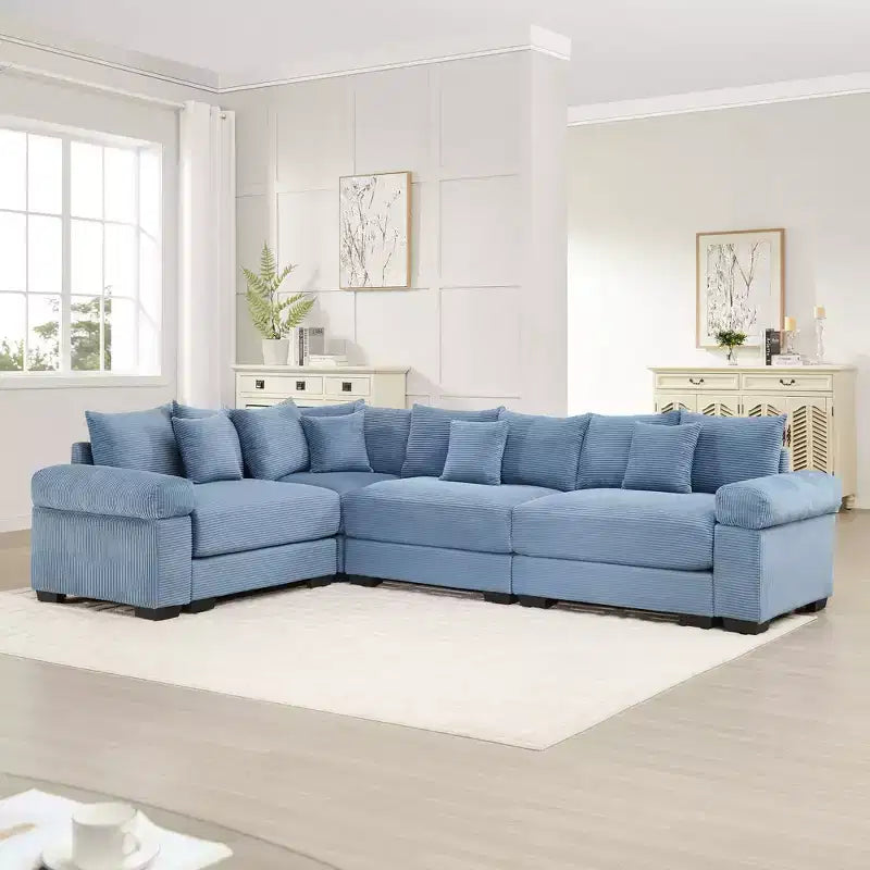 Canapé modulaire nuage surdimensionné, canapés modulaires convertibles avec assise profonde et accoudoirs extra-larges