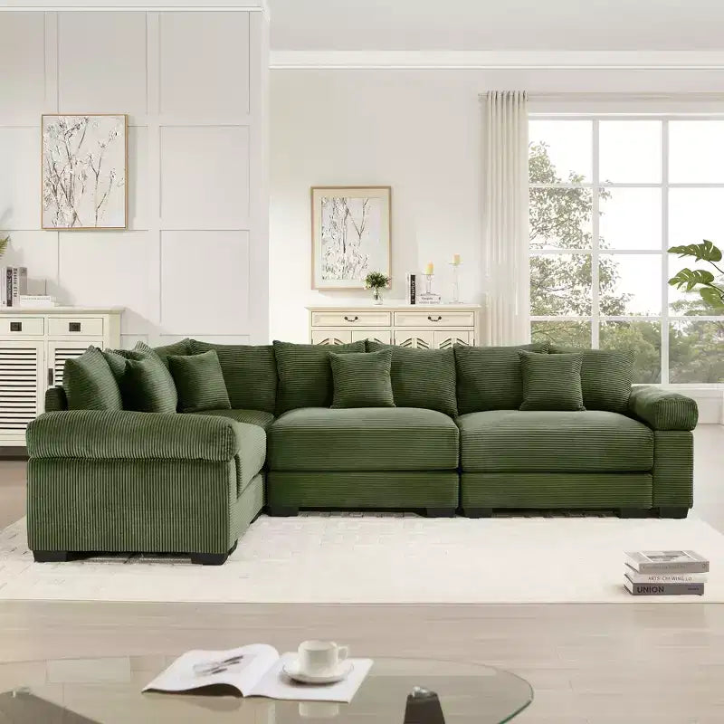 Canapé modulaire nuage surdimensionné, canapés modulaires convertibles avec assise profonde et accoudoirs extra-larges
