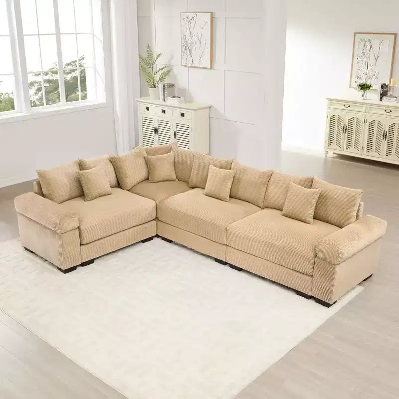 Canapé modulaire nuage surdimensionné, canapés modulaires convertibles avec assise profonde et accoudoirs extra-larges