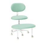 Chaise ergonomique en croix avec roulettes, chaise de bureau sans accoudoirs pour petits espaces, soutien dorsal amélioré, hauteur réglable
