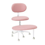 Chaise ergonomique en croix avec roulettes, chaise de bureau sans accoudoirs pour petits espaces, soutien dorsal amélioré, hauteur réglable