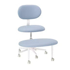 Chaise ergonomique en croix avec roulettes, chaise de bureau sans accoudoirs pour petits espaces, soutien dorsal amélioré, hauteur réglable