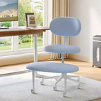 Pinmoco Ergonomic Criss Cross Chair with Wheels, Armless Home Office Chair for Small Spaces, Enhanced Back Support, Adjustable Height