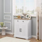 Meuble de Rangement avec 2 Portes et Tiroir, Buffet de Cuisine Moderne avec Étagère Réglable, Table Buffet Bar à Café en Bois pour Salon