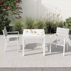 Table de salle à manger extérieure extensible pour 4-6 personnes, table de patio de 80-160 cm, cadre en aluminium