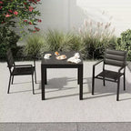 Table de salle à manger extérieure extensible pour 4-6 personnes, table de patio de 80-160 cm, cadre en aluminium