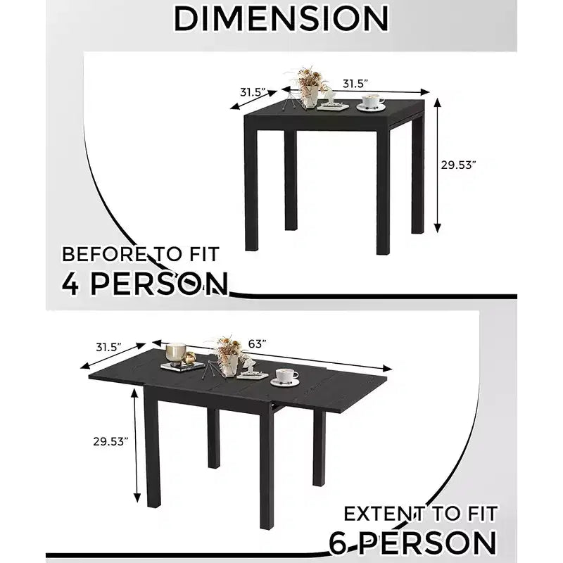 Table de salle à manger extérieure extensible pour 4-6 personnes, table de patio de 80-160 cm, cadre en aluminium