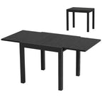 Extentable Outdoor Dining Table Set for 4-6 Persons, 31.5-63 inch Patio Table, Aluminum Frame