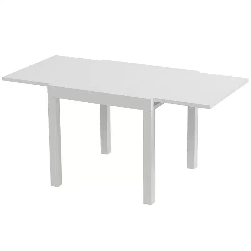 Table de salle à manger extérieure extensible pour 4-6 personnes, table de patio de 80-160 cm, cadre en aluminium