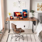 Bureau électrique assis-debout de 160 cm, réglable en hauteur, avec mémoire de position et sac de rangement, pour gaming, travail à domicile ou bureau