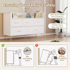 Commode de chambre à 5 tiroirs, commode de 119 cm de large, organisateur de rangement autoportant