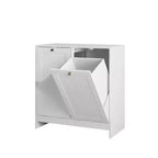 Meuble de buanderie en bois de 45 litres avec 2 paniers amovibles