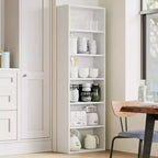 Bibliothèque haute à 6 étagères, Étagère en bois de 161,5 cm de hauteur au style rustique industriel, Meuble de rangement à 6 niveaux pour salon, chambre, bibliothèque