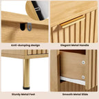 Commode 8 tiroirs, double commode large de 137 cm avec tiroirs profonds, meuble de rangement en bois et support TV