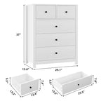 Commode moderne à 5 tiroirs pour chambre, grande commode en bois, organisateur de rangement spacieux, tiroirs pour entrée, couloir, placard, chambre d'enfant, bureau à domicile