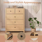 Commode moderne à 5 tiroirs pour chambre, grande commode en bois, organisateur de rangement spacieux, tiroirs pour entrée, couloir, placard, chambre d'enfant, bureau à domicile
