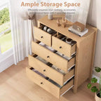 Commode moderne à 5 tiroirs pour chambre, grande commode en bois, organisateur de rangement spacieux, tiroirs pour entrée, couloir, placard, chambre d'enfant, bureau à domicile