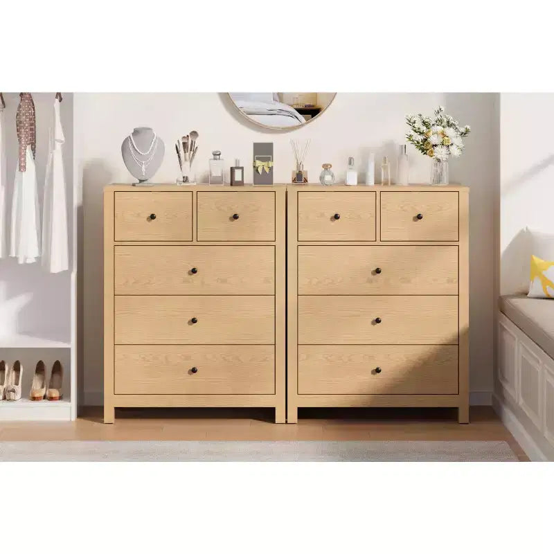 Commode moderne à 5 tiroirs pour chambre, grande commode en bois, organisateur de rangement spacieux, tiroirs pour entrée, couloir, placard, chambre d'enfant, bureau à domicile