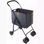 My Duque: Mila Shopping Stroller - Melange Black - Wheeled Utility Cart